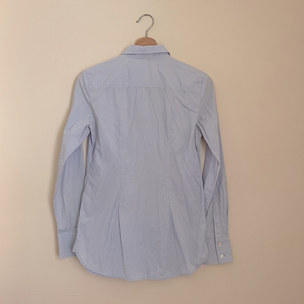 Ann Taylor Blue Pattern Button Up 0 - image 4